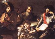 VALENTIN DE BOULOGNE The Four Ages of Man oil